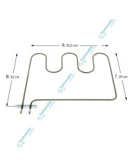 Κάτω Αντίσταση Φούρνου Electrolux/Zanussi 1000 Watt Κάτω Αντίσταση Φούρνου Electrolux/Zanussi 1000 Watt