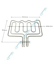 Άνω Αντίσταση & Γκριλ Φούρνου συμβατή για AEG/Electrolux 1000+1900 Watt Άνω Αντίσταση & Γκριλ Φούρνου συμβατή για AEG/Electrolux 1000+1900 Watt