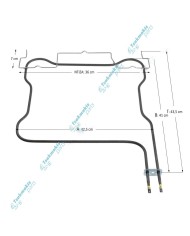 Κάτω Αντίσταση Φούρνου Indesit/Whirlpool 1150 Watt Κάτω Αντίσταση Φούρνου Indesit/Whirlpool 1150 Watt