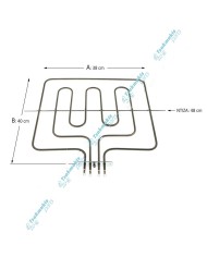 Άνω Αντίσταση & Γκριλ Φούρνου ELCO 1000+2000 Watt Άνω Αντίσταση & Γκριλ Φούρνου ELCO 1000+2000 Watt