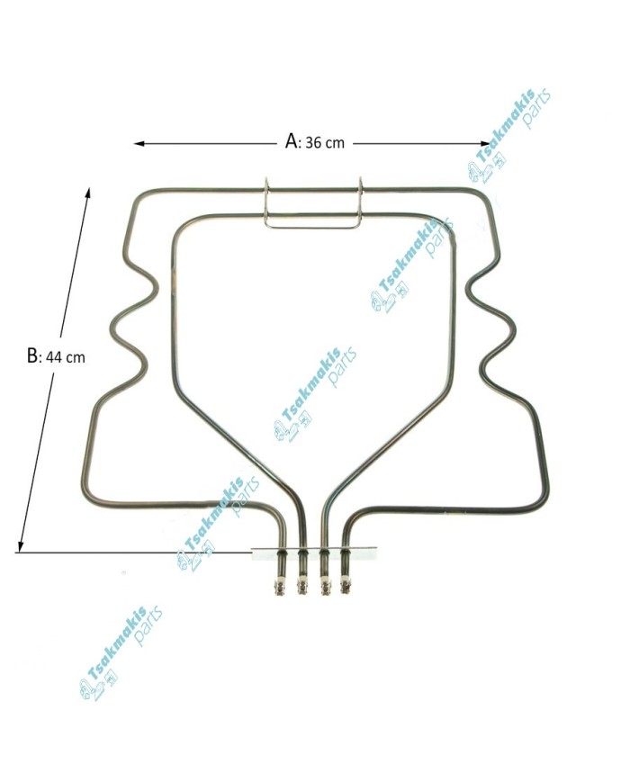 Κάτω Αντίσταση Φούρνου (Διπλή) Bosch/Siemens 230 Volt - 830 Watt / 86 Volt - 650 Watt Κάτω Αντίσταση Φούρνου (Διπλή) Bosch/Siemens 230 Volt - 830 Watt / 86 Volt - 650 Watt