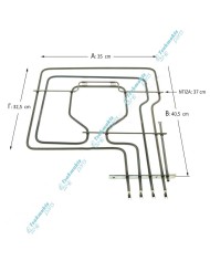 Άνω Αντίσταση & Γκριλ Φούρνου Bosch 1000 + 1800 Watt Άνω Αντίσταση & Γκριλ Φούρνου Bosch 1000 + 1800 Watt