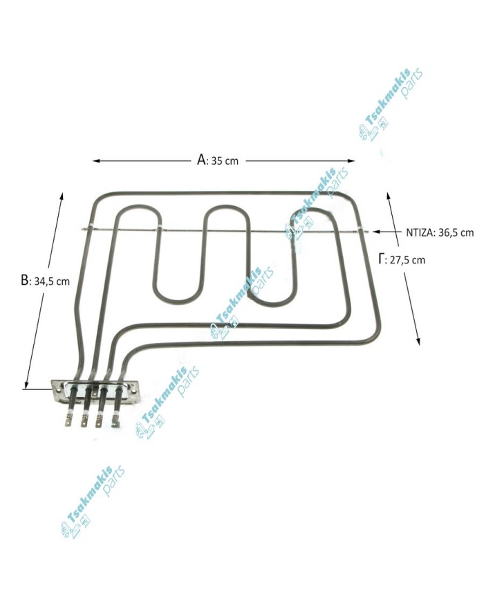 Άνω Αντίσταση & Γκριλ Φούρνου Bosch 900 + 1600 Watt Άνω Αντίσταση & Γκριλ Φούρνου Bosch 900 + 1600 Watt