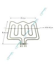 Άνω Αντίσταση & Γκριλ Φούρνου Conti 2000+1000 Watt Άνω Αντίσταση & Γκριλ Φούρνου Conti 2000+1000 Watt