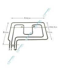 Άνω Αντίσταση & Γκριλ Φούρνου Beko 1100 + 1100 Watt Άνω Αντίσταση & Γκριλ Φούρνου Beko 1100 + 1100 Watt