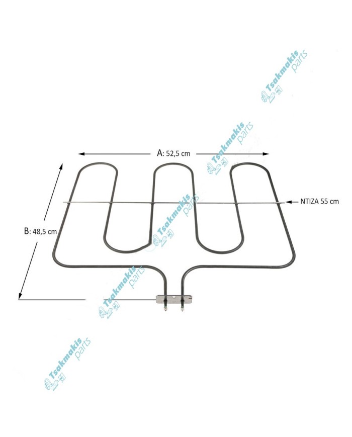 Κάτω Αντίσταση Φούρνου Συμβατή για Miele 1700W-220V Κάτω Αντίσταση Φούρνου Συμβατή για Miele 1700W-220V