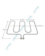 Κάτω Αντίσταση Φούρνου Συμβατή για Miele 1700W-220V Κάτω Αντίσταση Φούρνου Συμβατή για Miele 1700W-220V