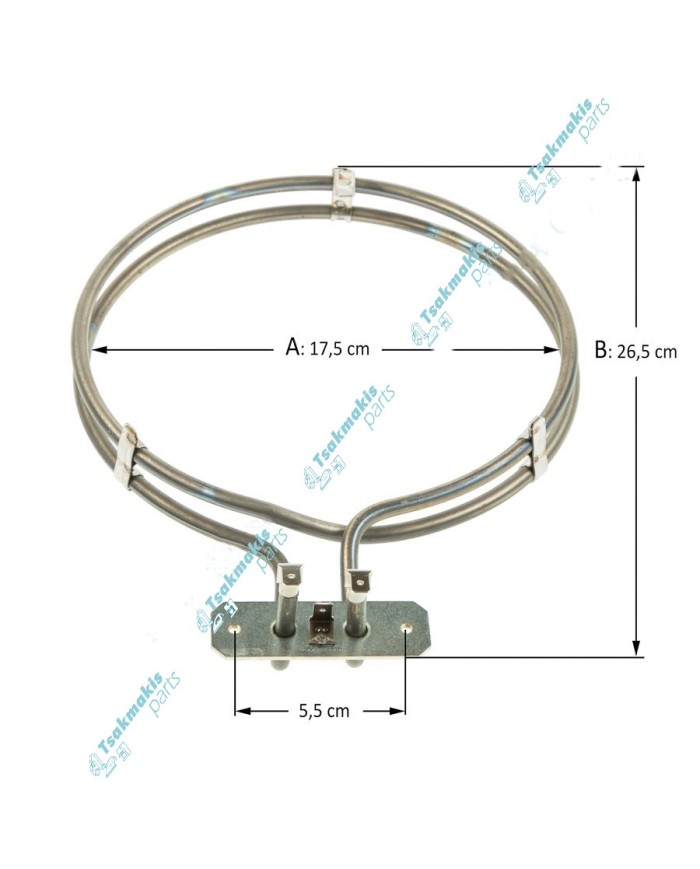 Αντίσταση Αέρος Φούρνου Συμβατή για Miele 2500W-220V Αντίσταση Αέρος Φούρνου Συμβατή για Miele 2500W-220V