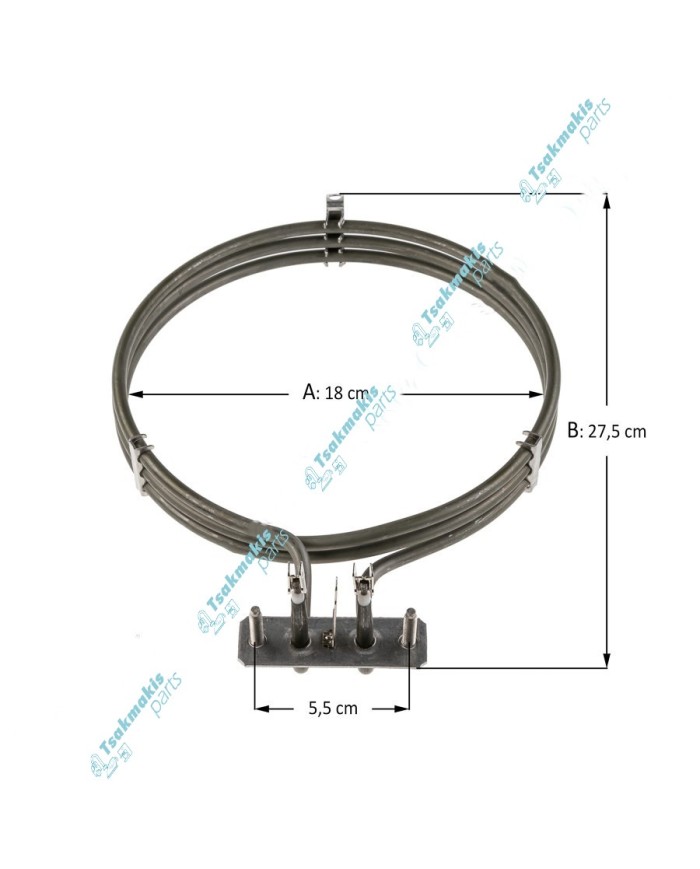 Αντίσταση Αέρος Φούρνου συμβατή για Miele 2100W-220V Αντίσταση Αέρος Φούρνου συμβατή για Miele 2100W-220V
