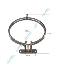 Αντίσταση Αέρος Φούρνου Συμβατή για Miele 2100W-220V Αντίσταση Αέρος Φούρνου Συμβατή για Miele 2100W-220V