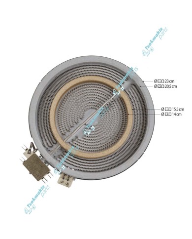 Εστία Κεραμική EGO Φ230/153mm-2200/1000 Watt (Διπλή) Εστία Κεραμική EGO Φ230/153mm-2200/1000 Watt (Διπλή)