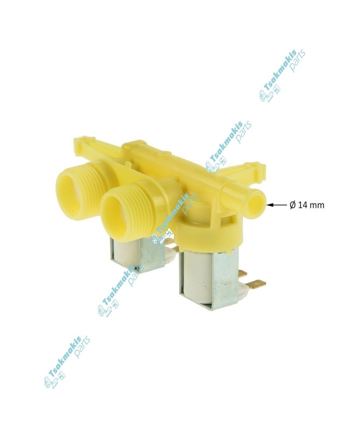 Βαλβίδα Μονή Πλυντηρίου Ρούχων Με 2 Παροχές