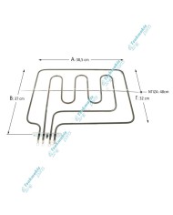 Άνω Αντίσταση & Γκριλ Φούρνου Elco 1000 + 2000 Watt Άνω Αντίσταση & Γκριλ Φούρνου Elco 1000 + 2000 Watt