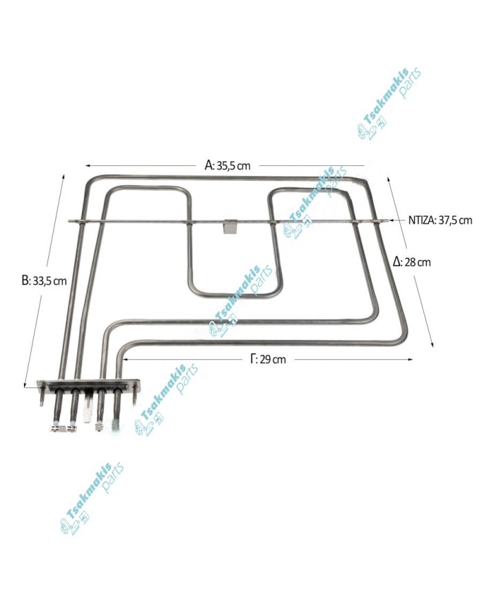 Άνω Αντίσταση & Γκριλ Φούρνου Teka 1100 + 1500 Watt
