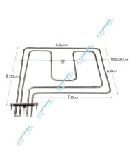 Άνω Αντίσταση & Γκριλ Φούρνου Teka 1100 + 1500 Watt Άνω Αντίσταση & Γκριλ Φούρνου Teka 1100 + 1500 Watt