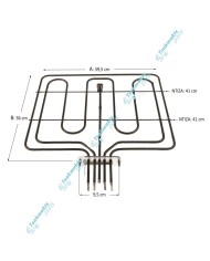 Άνω Αντίσταση & Γκριλ Συμβατή για Miele 2150 Watt-230Volt & 523 Watt-96Volt Άνω Αντίσταση & Γκριλ Συμβατή για Miele 2150 Watt-230Volt & 523 Watt-96Volt