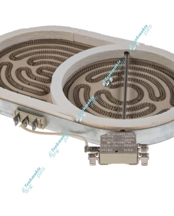 Εστία Κεραμική Οβάλ EGO 27 x 17 cm - 1800 Watt (Διπλή)