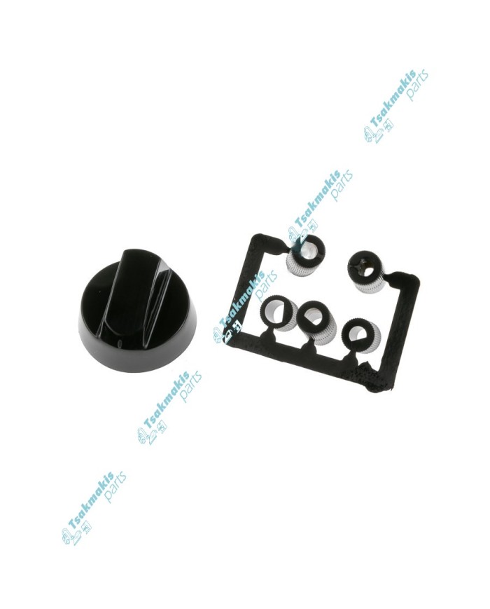 Κουμπί Κουζίνας με Αντάπτορες (Μαύρο)