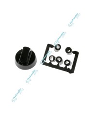 Κουμπί Κουζίνας με Αντάπτορες (Μαύρο)