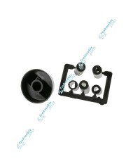 Κουμπί Κουζίνας με Αντάπτορες (Μαύρο)