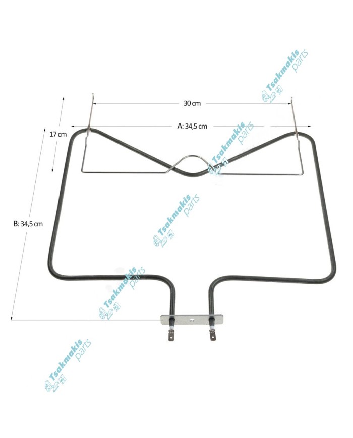Κάτω Αντίσταση Φούρνου συμβατή για Whirlpool 1150 Watt Κάτω Αντίσταση Φούρνου συμβατή για Whirlpool 1150 Watt