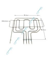 Άνω Αντίσταση & Γκριλ Φούρνου Pitsos 1100 + 1700 Watt Άνω Αντίσταση & Γκριλ Φούρνου Pitsos 1100 + 1700 Watt